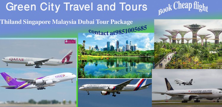 Green City Travel and tours offer flight ticket with tour Package 
